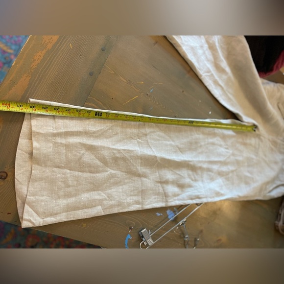 Linen Cream Pants Size Large - Picture 7 of 7